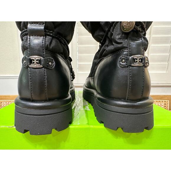 Sam Edelman Olin Lug Sole Bootie Black Nylon Sz 10.5 NIB Stylish Foldover Cuff - Picture 13 of 16